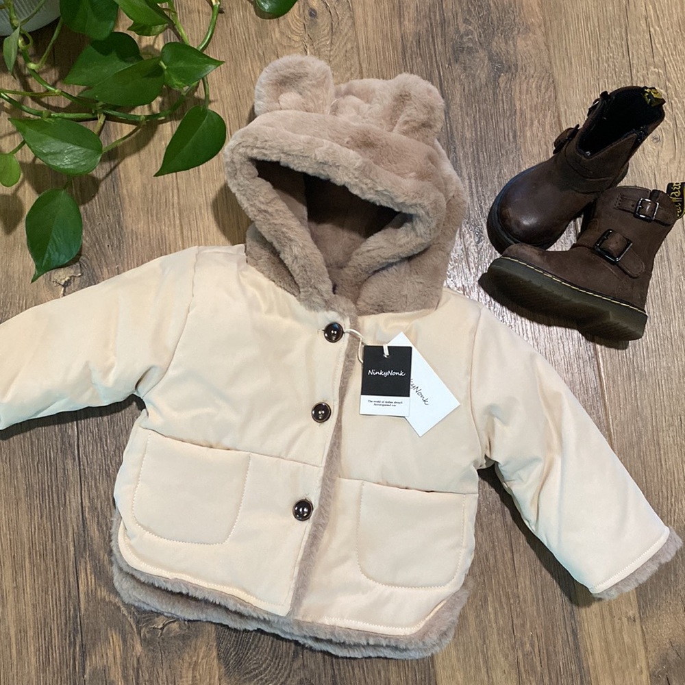 Ninky Nonk || Toddler Warm Winter Faux Fur Lined Jacket